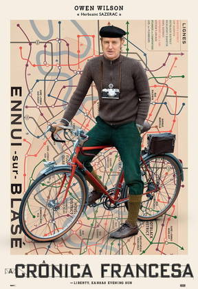 Owen Wilson, de Meia-Noite em Paris, Loki e da franquia Uma Noite no Museu, dá vida a Herbsaint Sazerac, jornalista de ciclismo