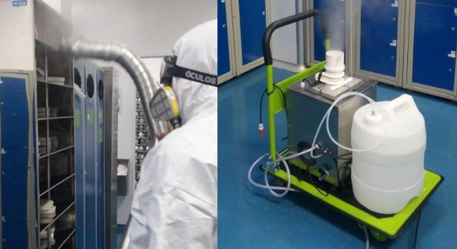 Ozônio pode ser utilizado em vapor ou como gás para limpeza de superfícies e do ar