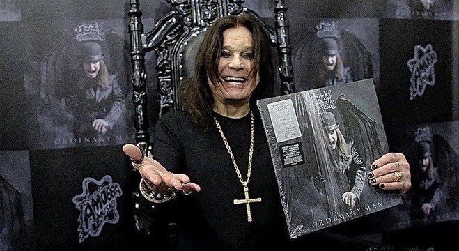 Ozzy durante lançamento do novo disco, 'Ordinary Man'