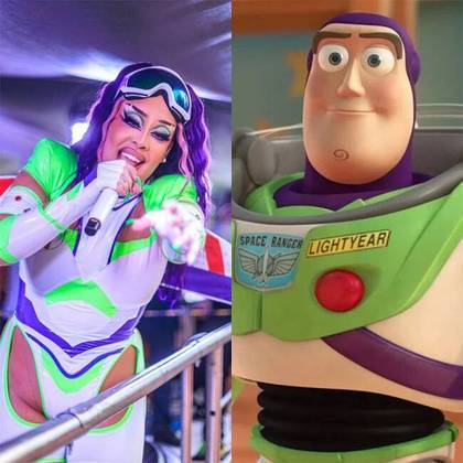 Pabllo não foi a única cantora que desfilou looks nerds nesse carnaval. Gloria Groove também fez referência à Pixar e se vestiu de Buzz Lightyear. “Ao infinito… e além!”, ela escreveu nas redes sociais.
