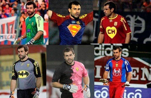 Pablo Aurrecochea, ex-goleiro uruguaio, era outro que apostava na irreverência para uniformes, por exemplo com camisas temáticas de personagens, como Batman, Super Homem e Chapolin Colorado.
