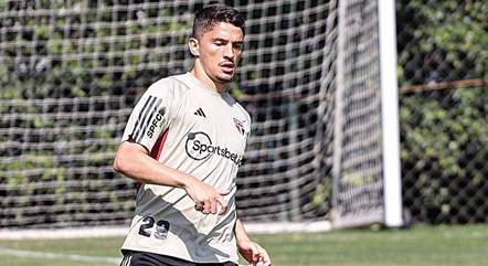 Pablo Maia em treino pelo São Paulo