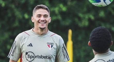 Pablo Maia em treino pelo São Paulo