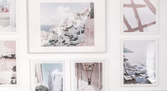 Painel de fotos para quarto