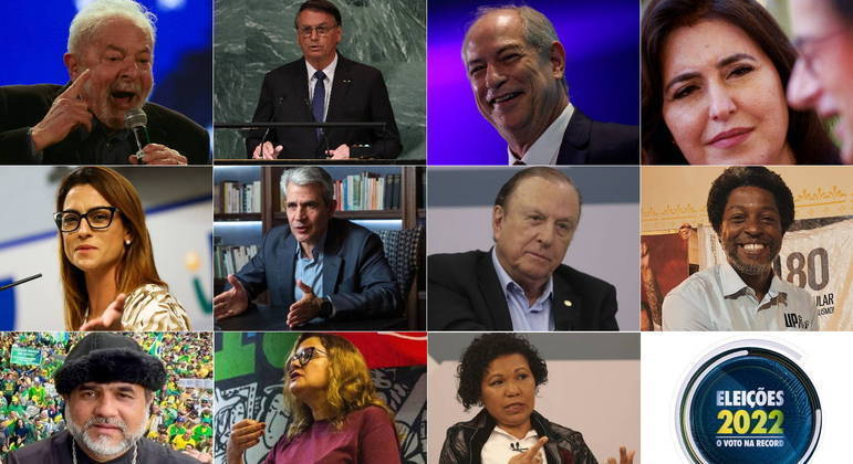 Os candidatos à Presidência da República nas eleições 2022