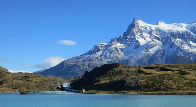 Paisagem de Torres del Paine, na Patagônia, na divisa entre o Chile e a Argentina