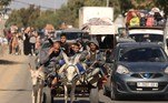 O Exército israelense pediu 'a retirada de todos os civis' da cidade de Gaza, no norte do território, em direção ao sul, 'para sua própria segurança e proteção'