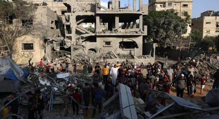 Prédios foram destruídos na Faixa de Gaza
