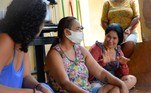 As mães participaram de palestra acolhedora com uma psicóloga 