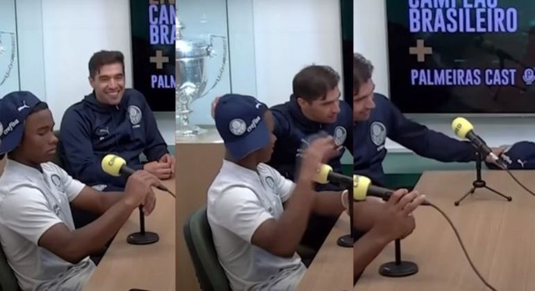 Em uma entrevista dada ao canal oficial do Palmeiras, viralizou um momento em que Abel ferreira tirou o boné da cabeça de Endrick. 