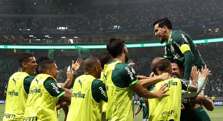 Palmeiras em jogo contra o Grêmio
