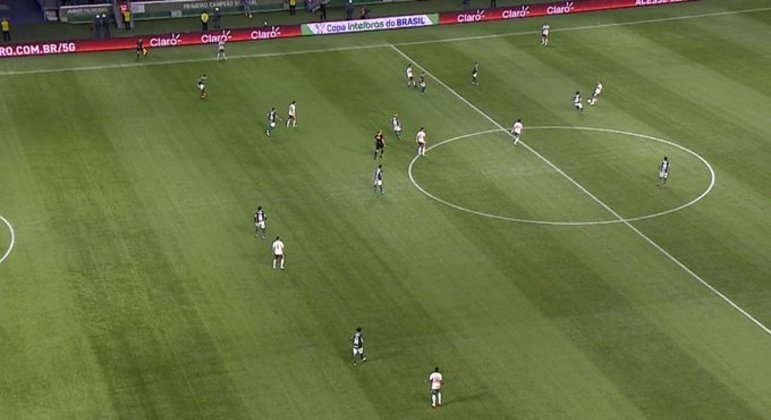 Todos os ângulos, da TV e da internet, mostram Calleri avançado, impedido, antes do pênalti