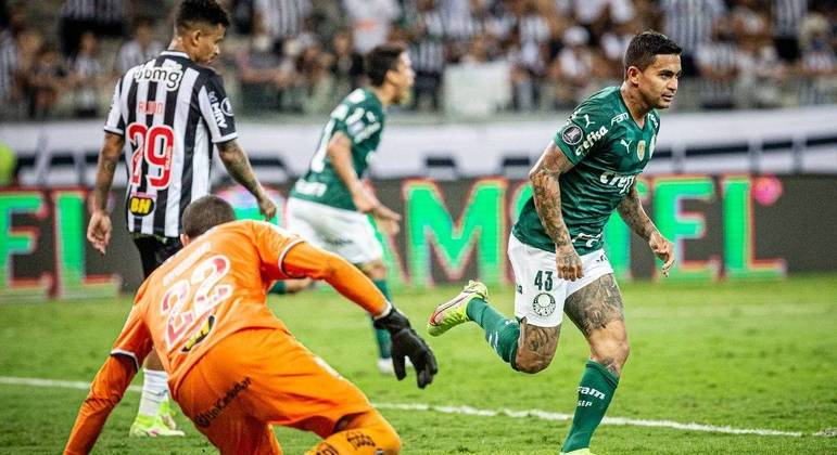 Dudu anotou o gol da classificação do Palmeiras contra o Atlético-MG na Libertadores de 2021