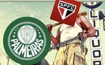Paternidade? O São Paulo chegou à 16ª vitória contra o Palmeiras em jogos de mata-mata, contra apenas cinco do rival