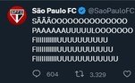 Até mesmo o perfil oficial do São Paulo entrou na onda e provocou o rival após a eliminação. A publicação é uma ironia a um comum cântico da torcida do Palmeiras no estádio, que, segundo os rivais, é um dos poucos gritos alviverdes na arquibancada