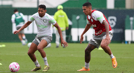 Palmeiras em treino durante a data Fifa