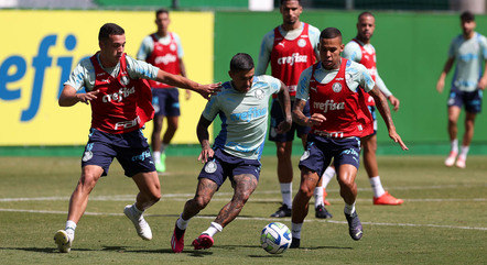 Palmeiras em treino visando a Copa do Brasil