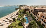 O hotel escolhido foi o Shangri-La Qaryat Al Beri, um dos mais famosos da cidade dos Emirados Árabes
