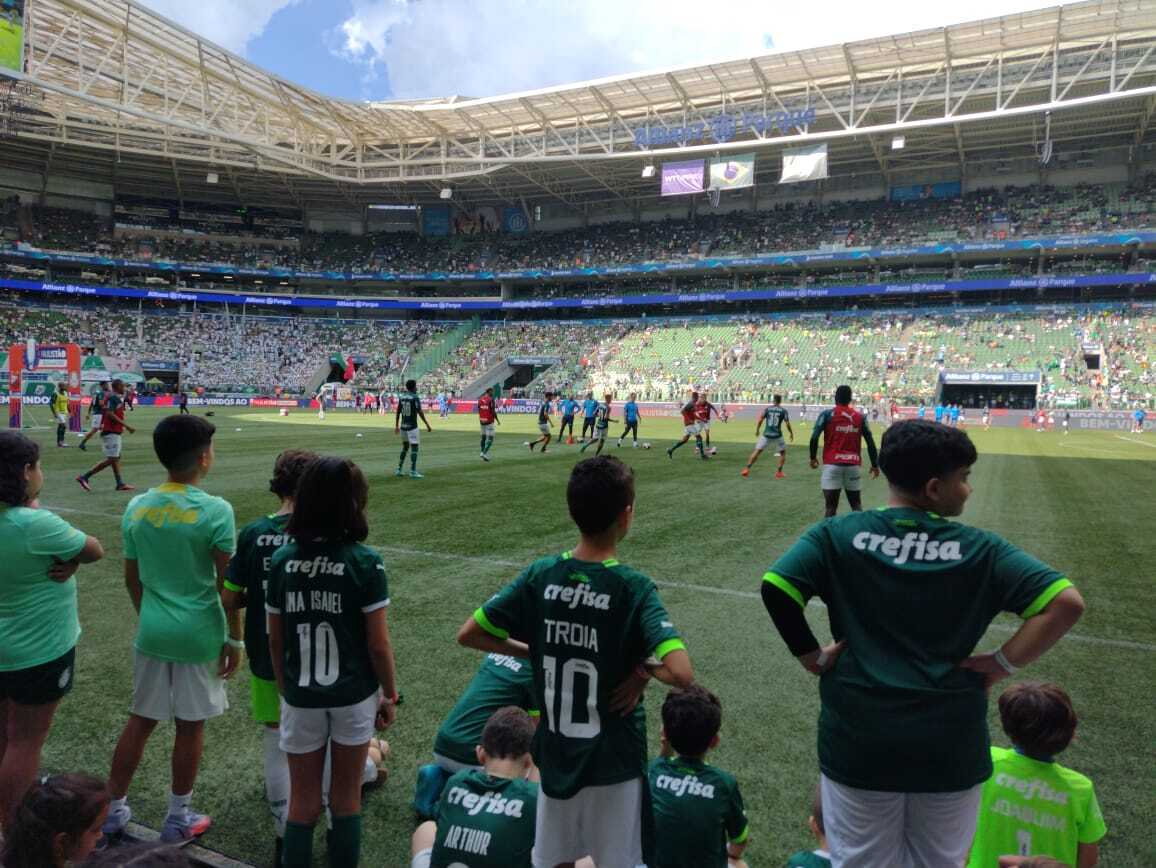 SÃO PAULO, SP - 19.03.2023: PALMEIRAS X ITUANO - Murilo celebrates the goal  in the match between Palmeiras X Ituano, valid for the semifinal with Campeonato  Paulista de Futebol 2023, held at