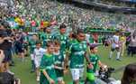 No detalhem, Dudu e Raphael Veiga entram em campo para disputar mais uma final com a camisa do Palmeiras