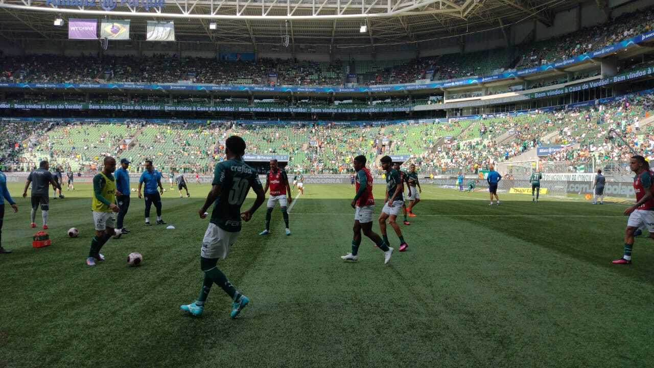 SÃO PAULO, SP - 19.03.2023: PALMEIRAS X ITUANO - Murilo celebrates the goal  in the match between Palmeiras X Ituano, valid for the semifinal with Campeonato  Paulista de Futebol 2023, held at