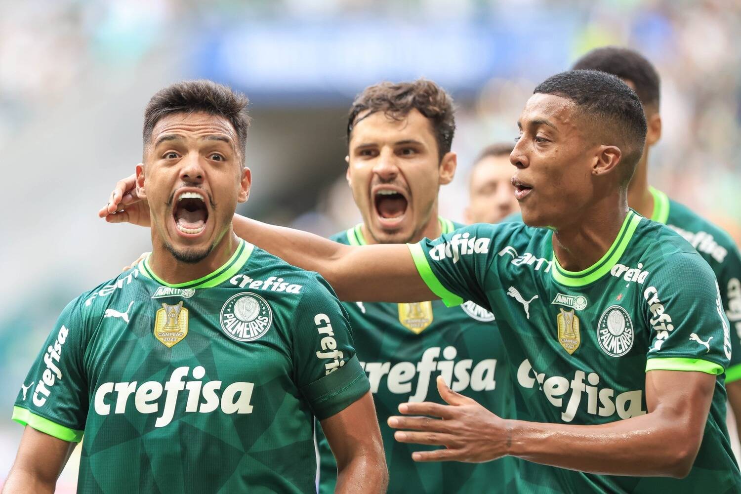 Sao Paulo - SP - 07-03-2021 - ESPORTES/COPA DO BRASIL FINAL - gabriel  menino comemora Palmeiras enfrenta a equipe do Gremio neste Domingo (07) em  jogo valido pela final da copa do