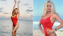 Aos 55 anos, Pamela Anderson impressiona ao posar com maiô no estilo de 'S.O.S. Malibu': 'Musa'