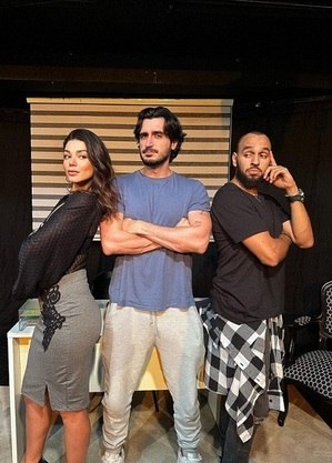 Pamela Otero, Tiago Luchi e Gil Teles do espetáculo “Casa Pra Ver!”