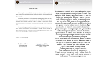 Pamella Holanda desmente defesa de DJ Ivis 