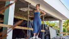 Paolla Oliveira posa em entulhos da obra de sua mansão com Diogo Nogueira; confira