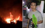 Um morador de Brisbane, na Austrália, sobreviveu ao incêndio que destruiu a casa onde vive, graças ao papagaio de estimação