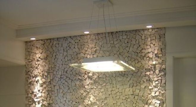 papel de parede 3d - sala de jantar com papel de parede 3d luxuoso