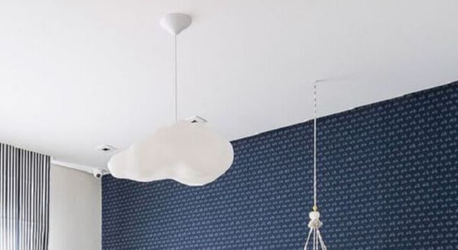 Papel de parede azul para quarto de bebê