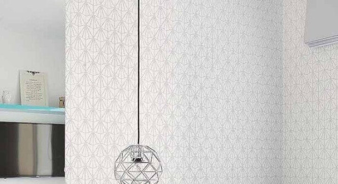 papel de parede na cor branca para quarto feminino com tonel azul tiffany 