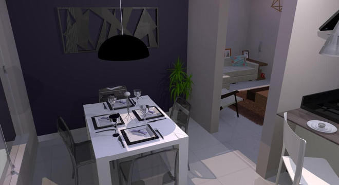 Para ambientes pequenos invista em uma mesa retangular 4 lugares