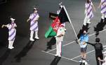 Bandeira do Afeganistão, que não terá representantes nos Jogos Paralímpicos de Tóquio 2020 por conta da tomada de poder do Talibã, foi inserida na cerimônia de abertura