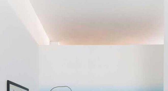 Parede azul com degradê