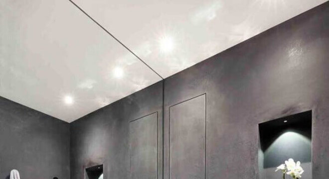 parede cinza para banheiro moderno