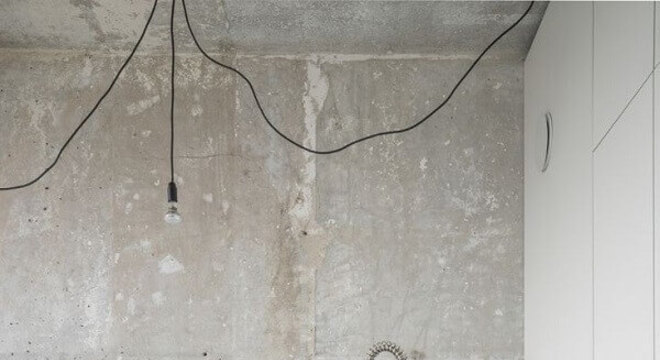 parede de cimento queimado para cozinha cor de rosa