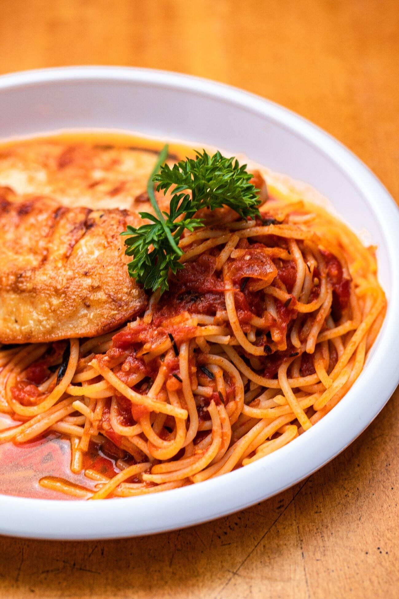 Spaguetti com frango do Pasquim