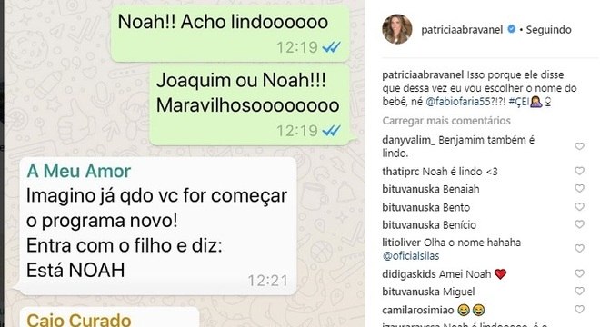 patricia abravanel nome filho