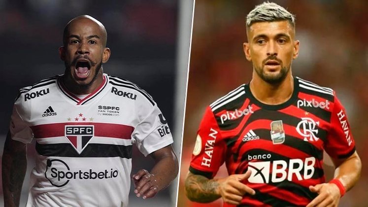 Patrick (São Paulo) x Arrascaeta (Flamengo)