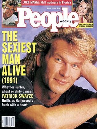 Patrick Swayze era admirado também pela beleza e pelo charme. Em 1991, ele foi eleito o homem mais sexy do mundo pela Revista People. 