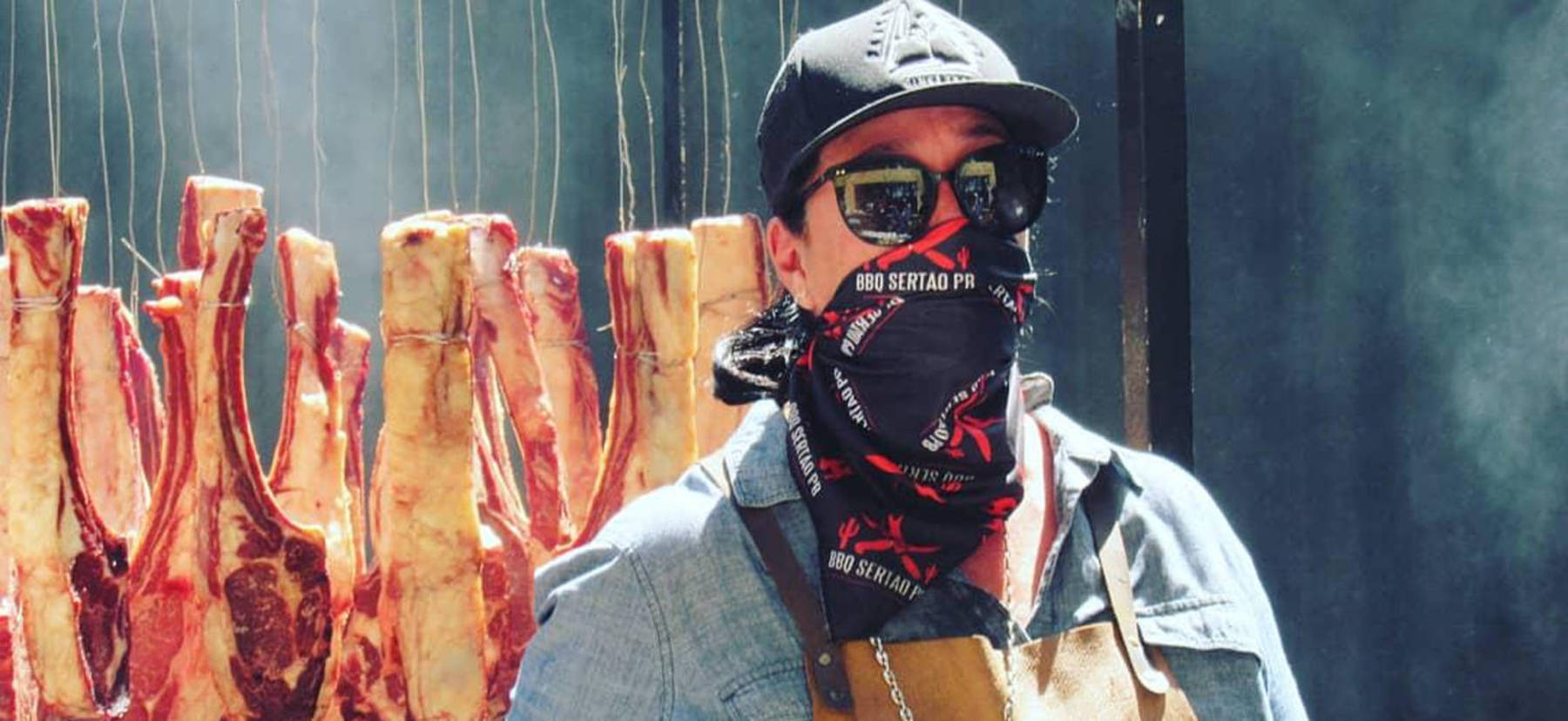 Paula Labaki conquistou rapidamente o apreço dos colegas homens do churrasco (Divulgação/Arquivo Pessoal)