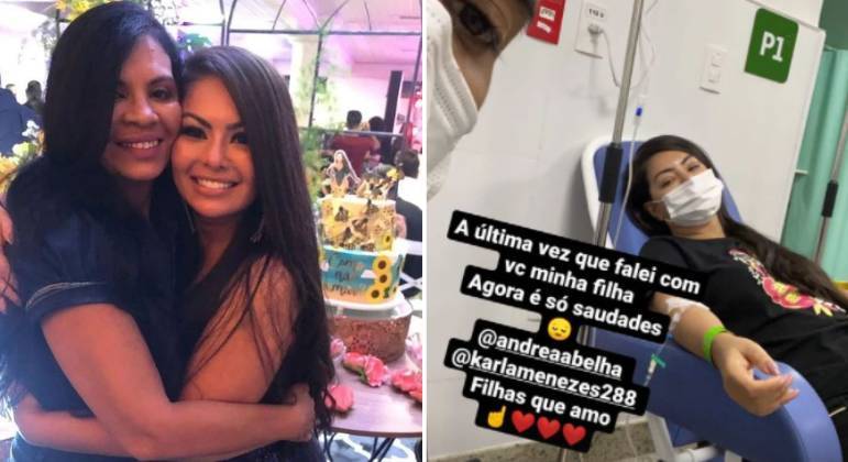 Paulinha Abelha ao lado da mãe Josefa
