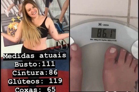 Paulinha compartilhou suas medidas atuais com os fãs 