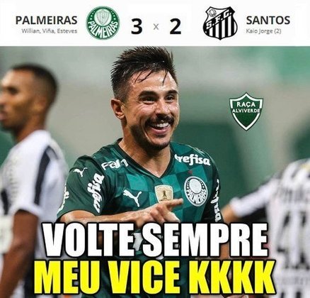 Paulistão 2021 (06/05/2021): pela 11ª rodada da primeira fase do Campeonato Estadual, o Palmeiras venceu o Santos por 3 a 2 e os palmeirenses tiraram sarro do rival novamente.