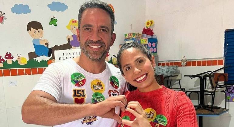 Paulo Dantas, governador de Alagoas, e a filha Paula Cintra Dantas