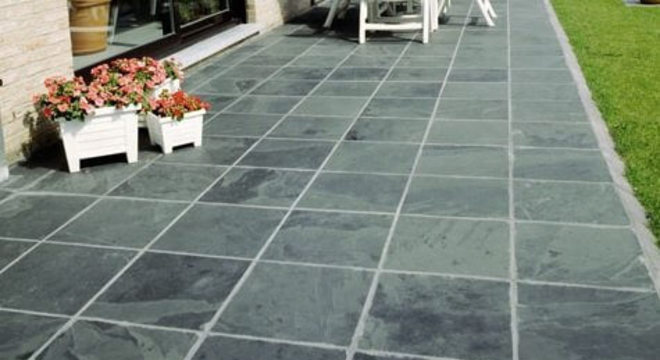 Pedra ardósia cinza