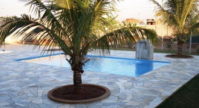 Pedra mineira caco para piscina